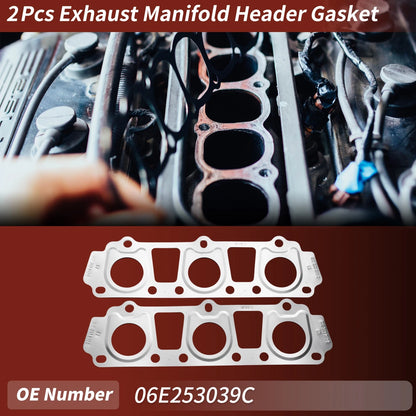 2X Exhaust Manifold Header Gasket for Audi A6 (2014–2018) No. 06E253039C