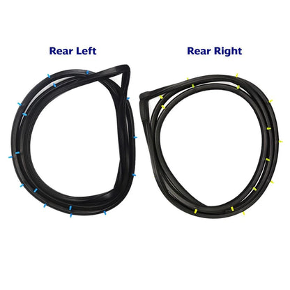 Door Rubber Weatherstrip Seal Rear L+R Fits Datsun Sunny B210 120Y 4D Sedan D05