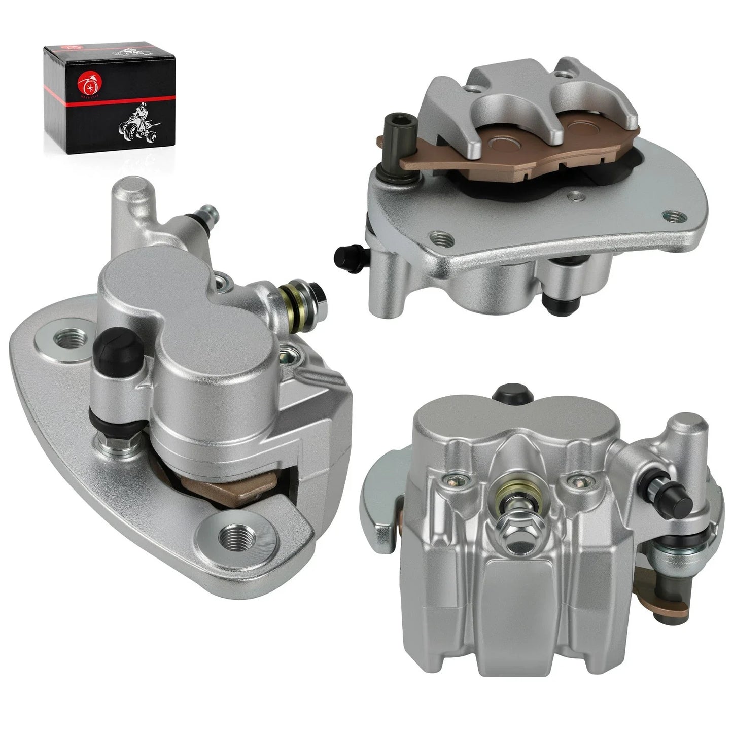 Front & Rear Brake Calipers w/Pads for Can-Am Commander (2011–2020)