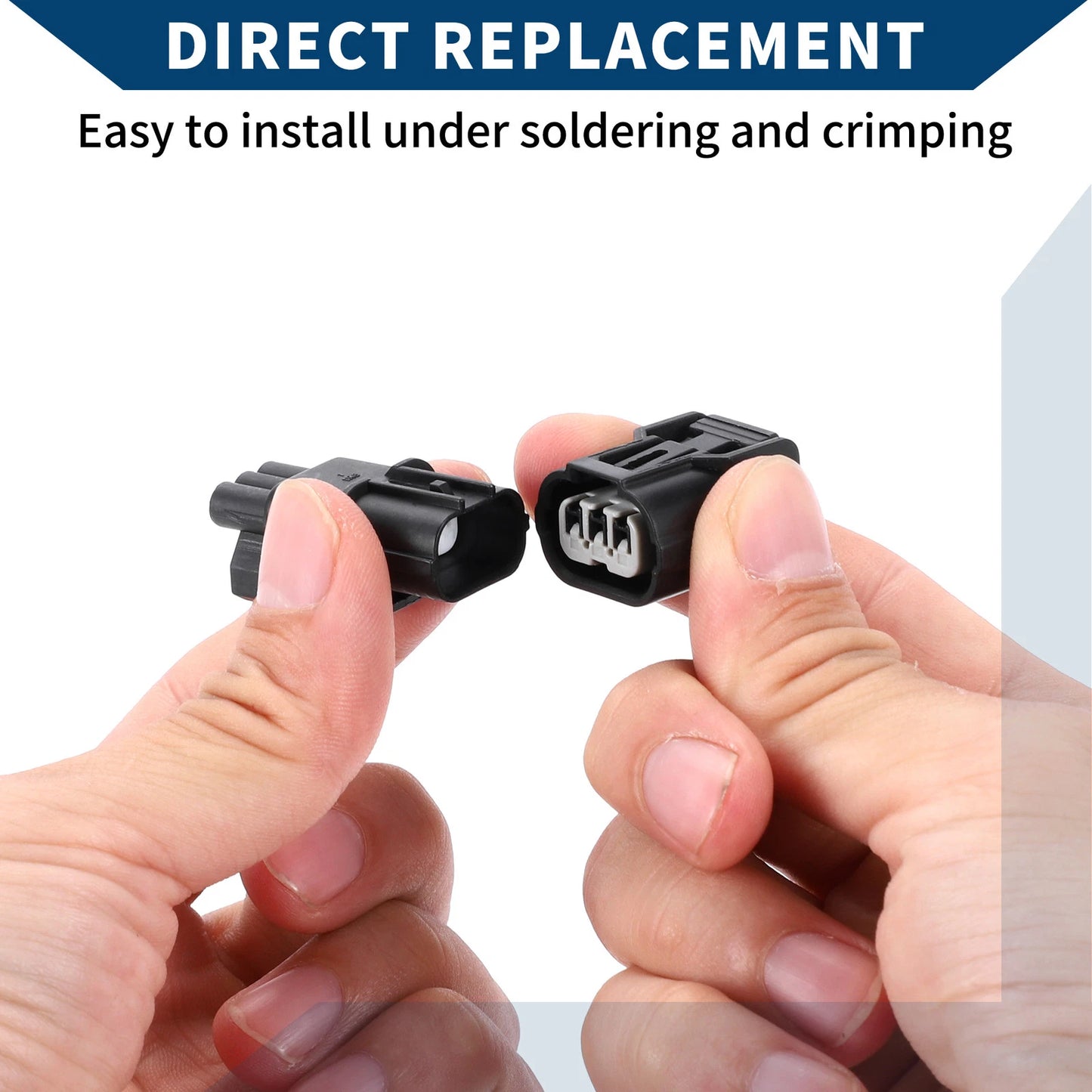 3 Pin High Voltage Lamp Connector Plug for Honda Civic