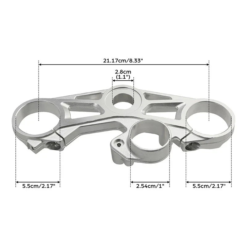 Silver Upper Fork Cross Brace Triple Clamp for BMW S1000RR (2015-2019)