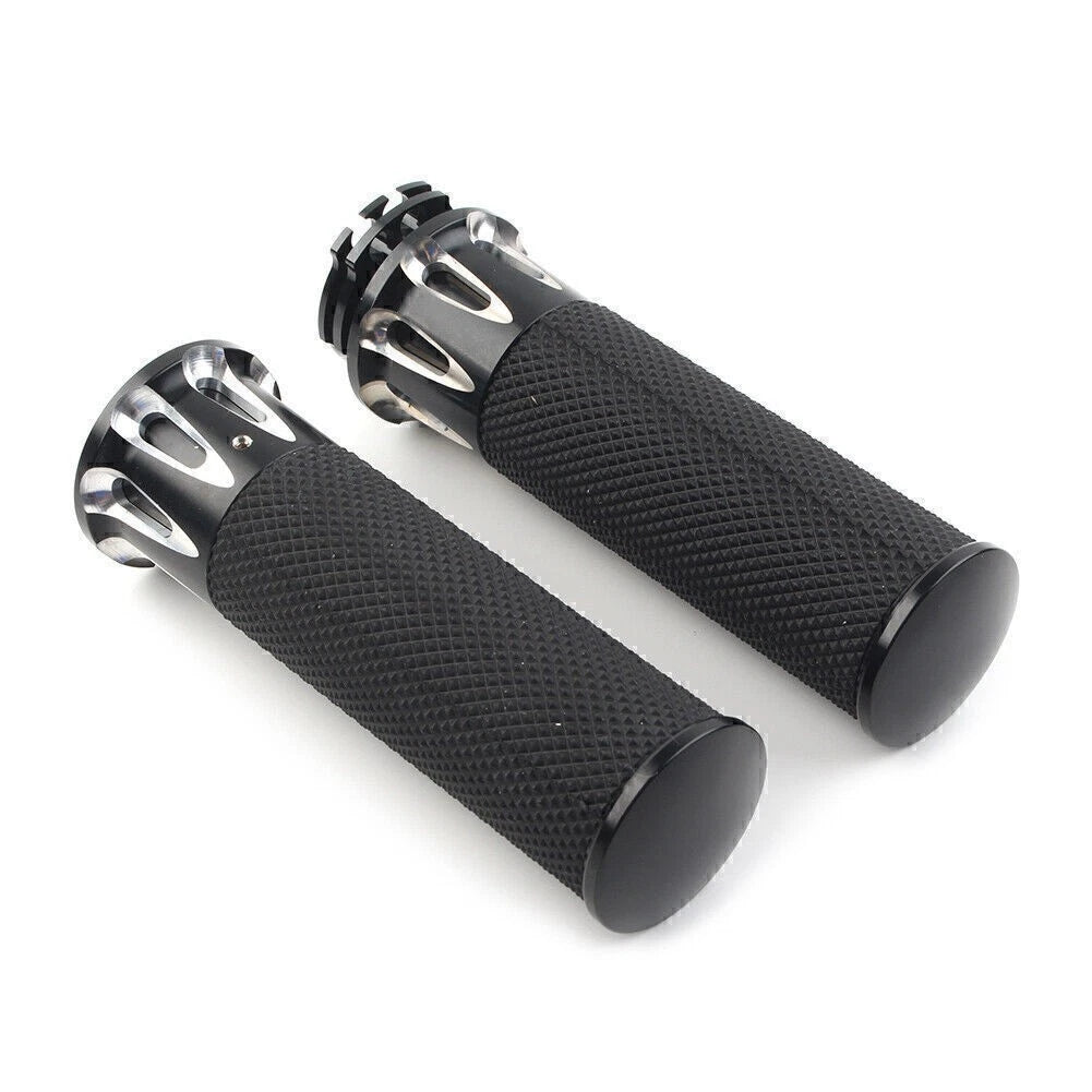 1" Black Handle Bar Hand Grips for Harley Sportster XL883 XL1200 (2004–2023)