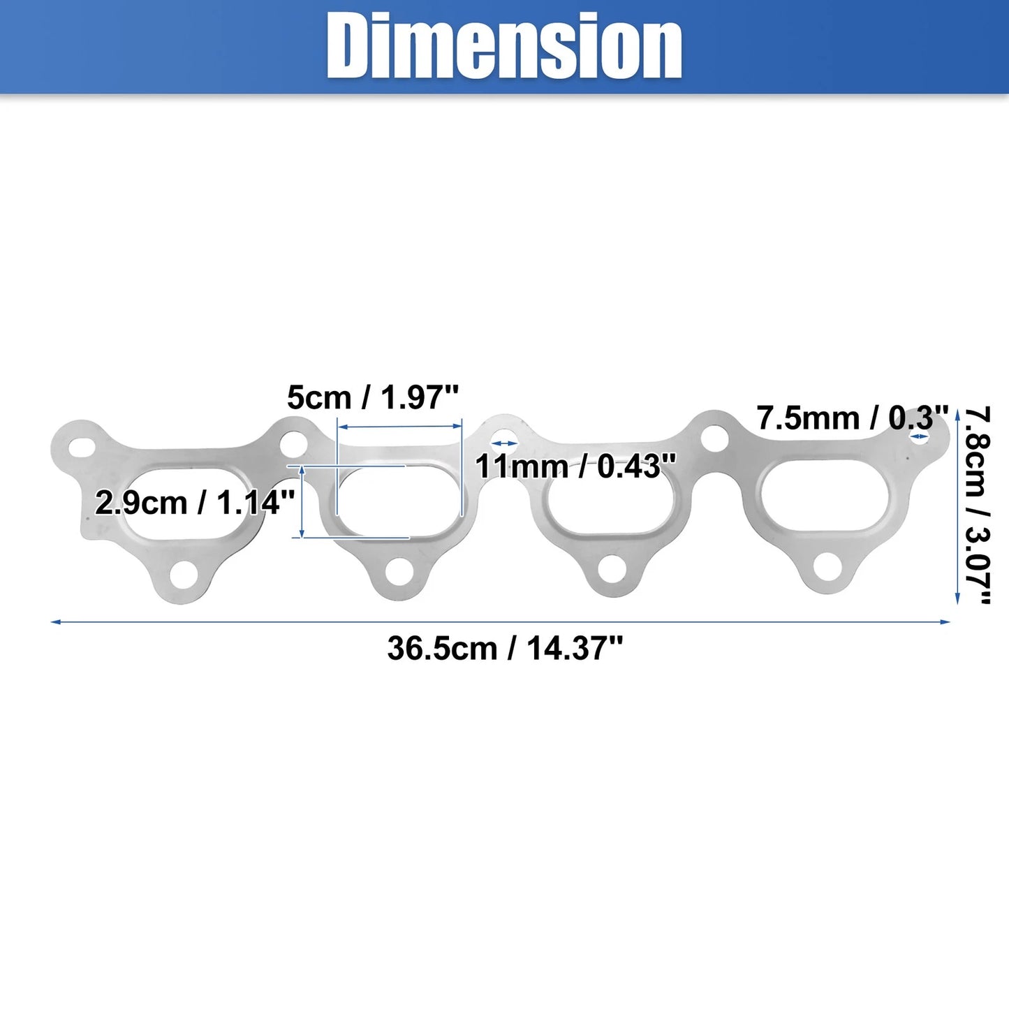 Exhaust Manifold Gasket for Chevrolet Cruze (2011–2016), Opel Meriva (2003–2010)