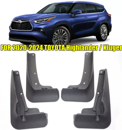 2 x Mud Flaps Splash Guards for TOYOTA Highlander/Kluger (2020–2024)