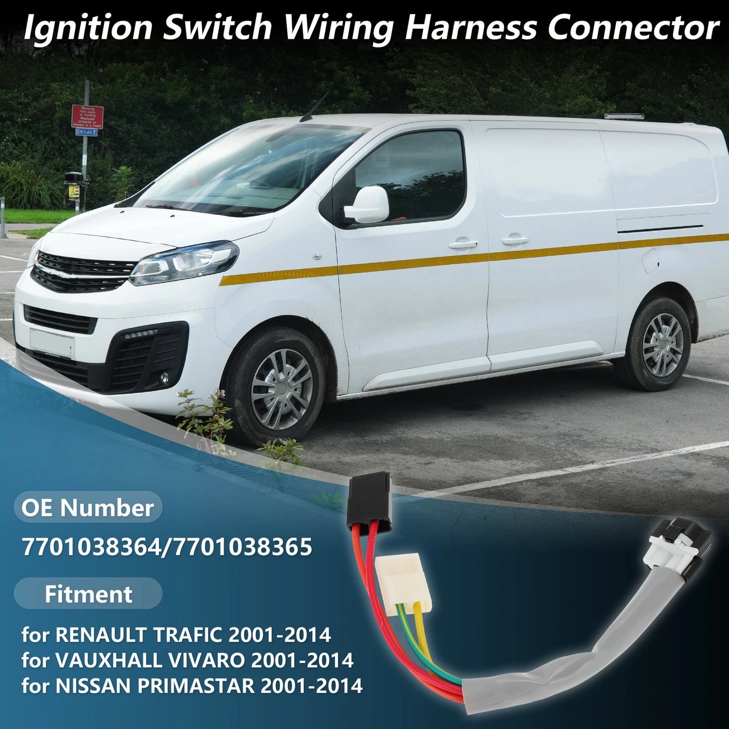Ignition Switch Wire Replacement for Renault Trafic (2001–2014) No.7701038365