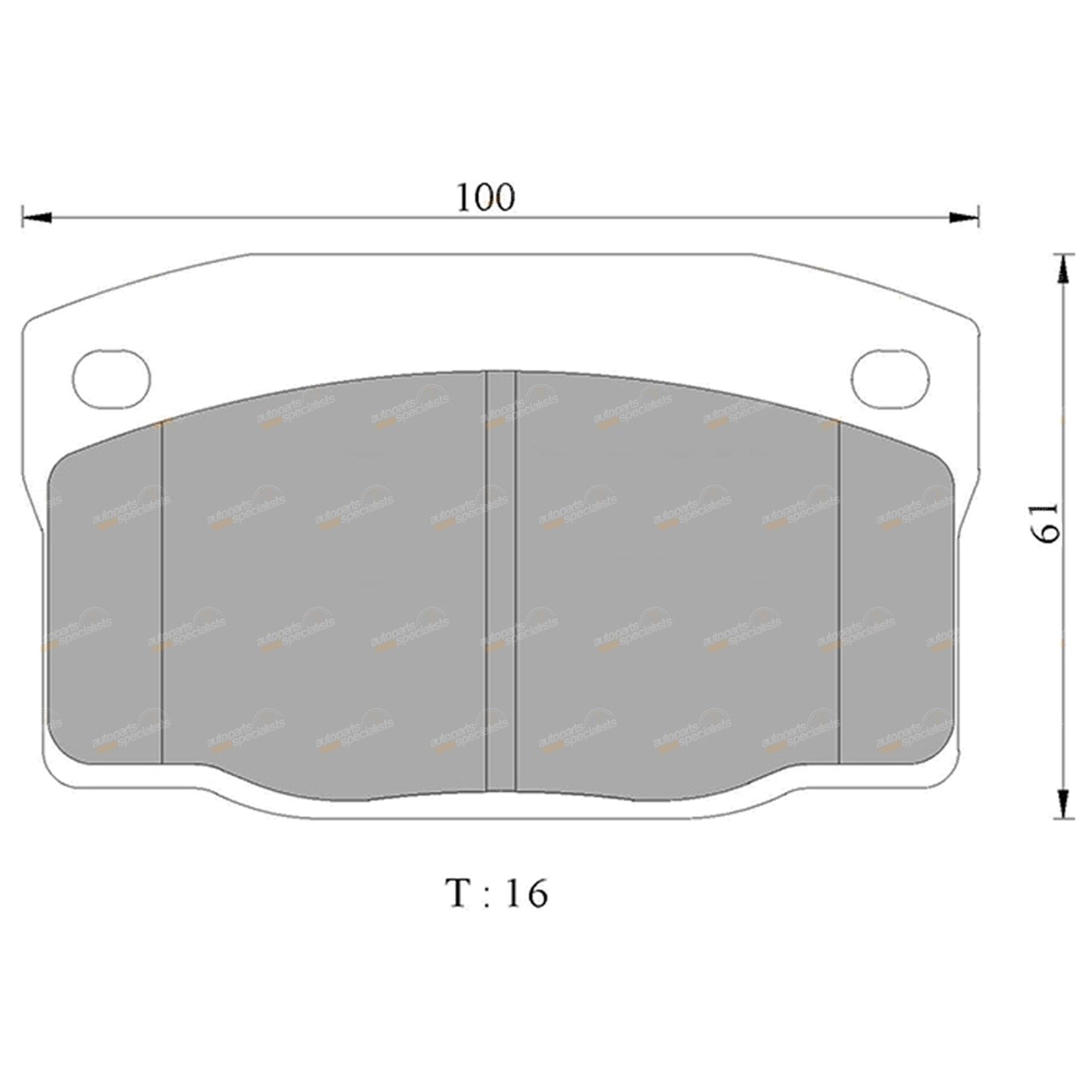 Set of Front Disc Brake Pads for Daewoo Cielo (1994–1997)