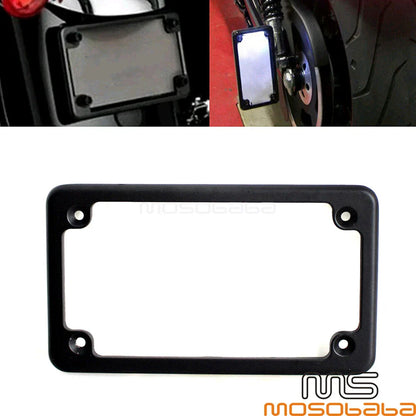 Chrome License Plate Frame Bracket for Harley Scooter Chopper 4" x 7"