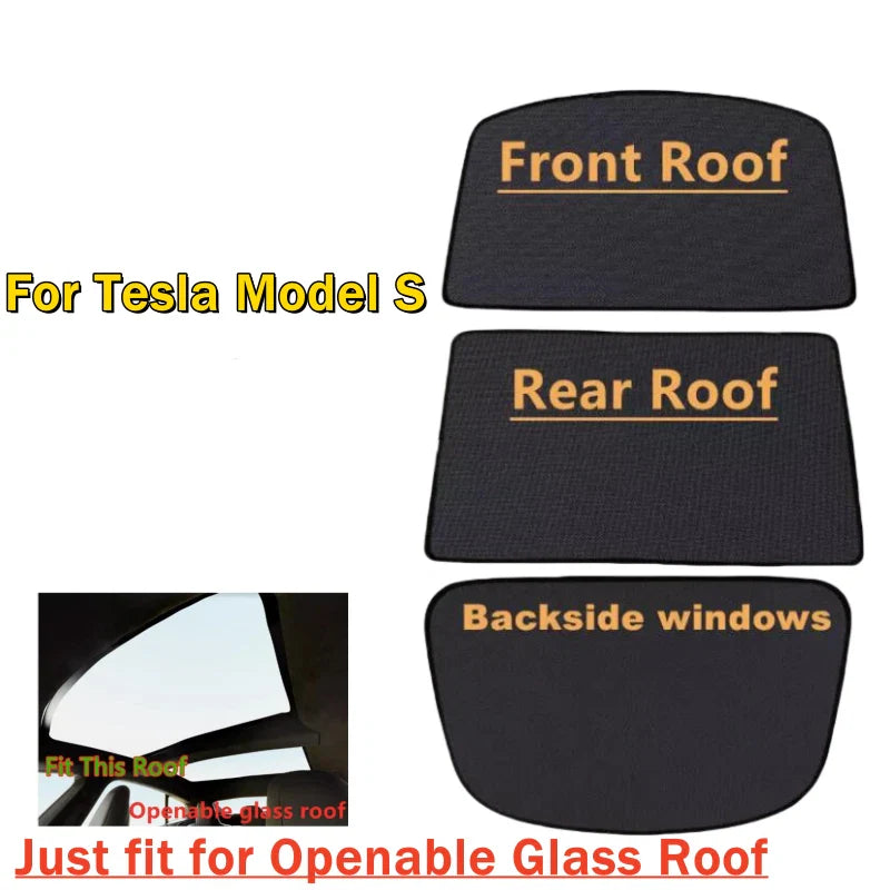 Glass Roof Sunshade / Window Shade / Sunroof Net for Tesla Model S