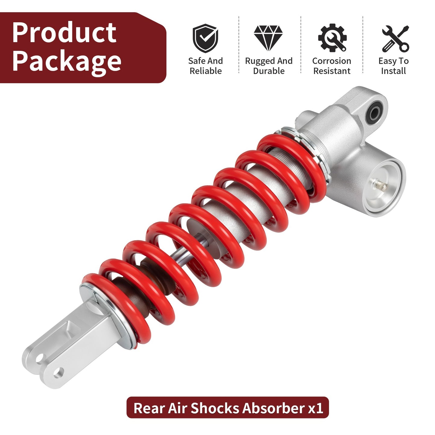Set of 2 Rear Air Shocks for Suzuki Quadsport Z400 (2003–2014)