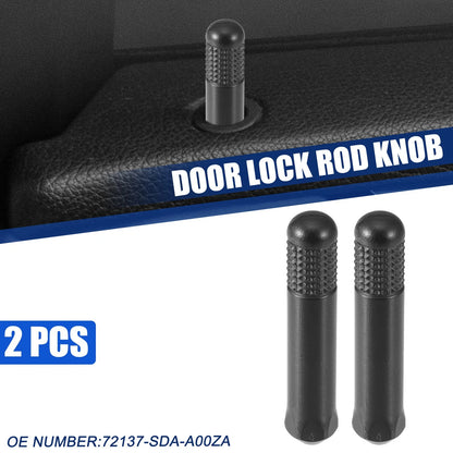 2X Door Lock Rod Knob Black for Honda Accord (2003–2007) No.72137-SDA-A00ZA