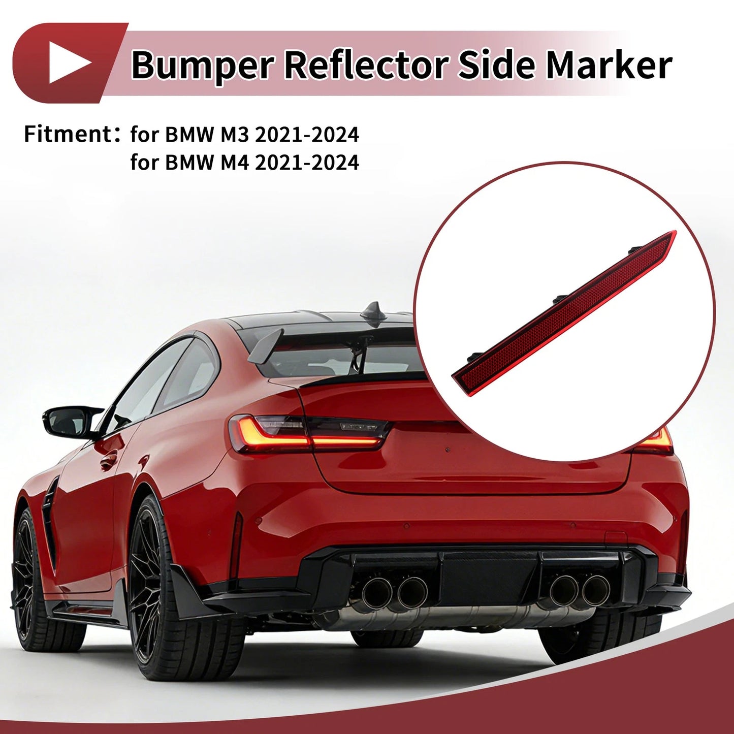 Rear Left Bumper Reflector No. 63148081815 for BMW M3 (2021–2024)