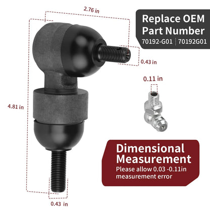 2 x Steering Rack Ball Joint for EZGO TXT Medalist Golf Cart (1994–2001)