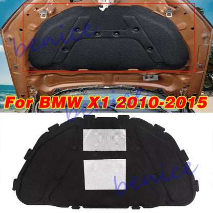 Engine Sound Insulation Pad Heat Shield Cotton for BMW X1 (2010–2015)