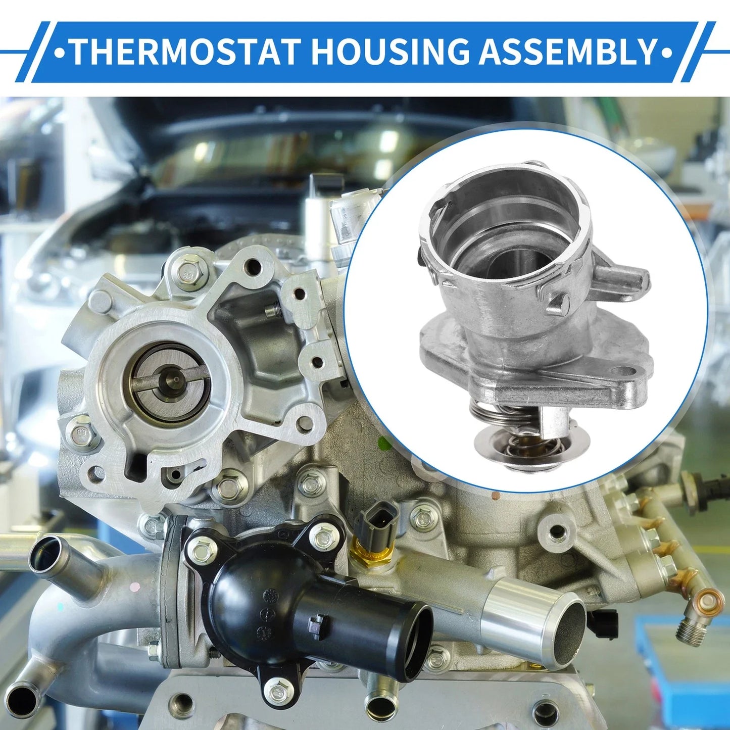 Engine Coolant Thermostat Housing for Dodge Sprinter 2500 3500 (2007-2008)