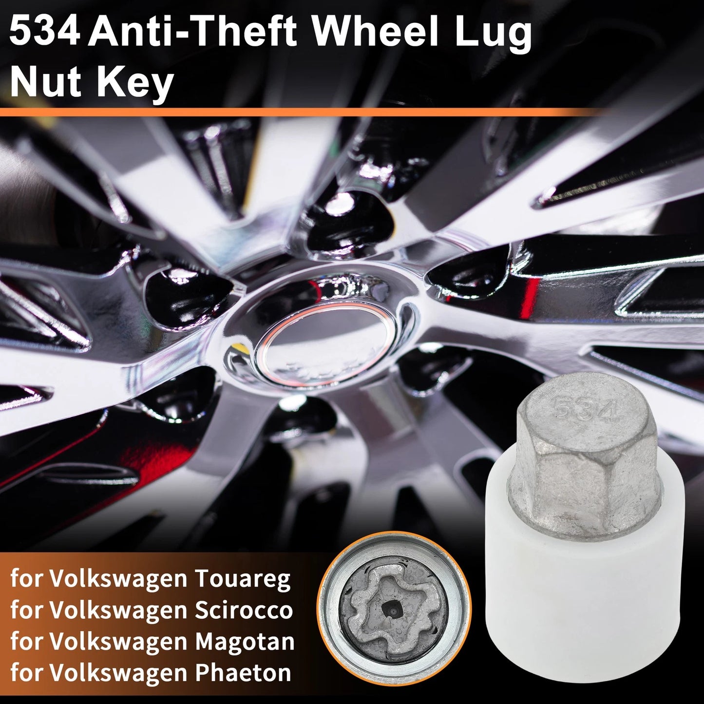 Wheel Lock Lug Nut for Volkswagen Touareg (2004–2017) #534
