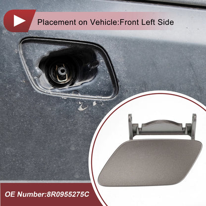 Front Left Washer Nozzle Cover Cap for Audi Q5 (2013–2017) 1 Pcs Brown