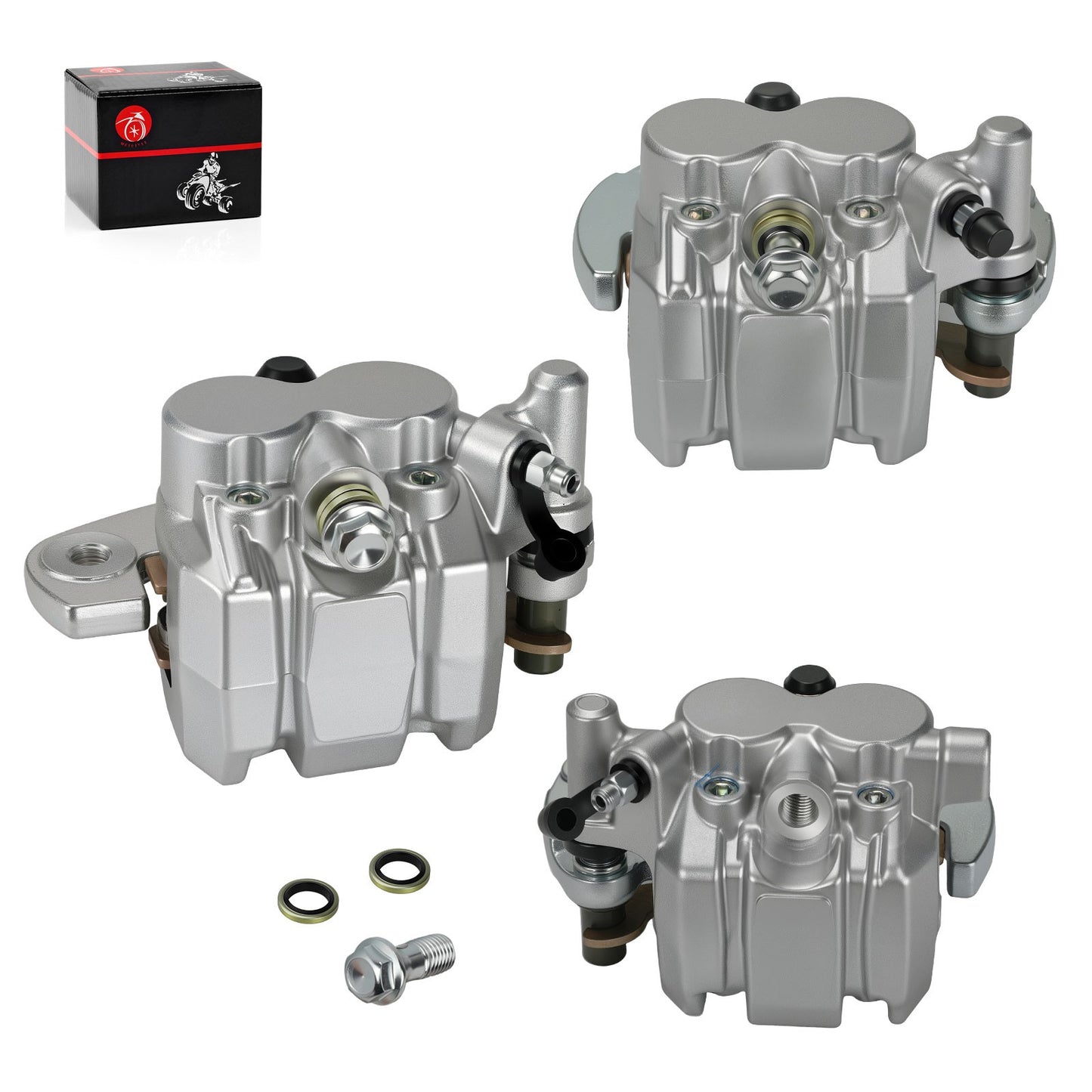 Set of 4 Brake Calipers with Pads for Can-Am Commander 800 1000 800R 1000R