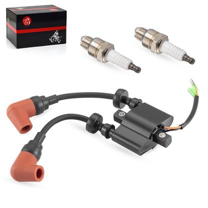 Ignition Coil & Spark Plug Set for Yamaha Outboard F6 F8 F9.9 T8 T9.9 C25 (4-Stroke)