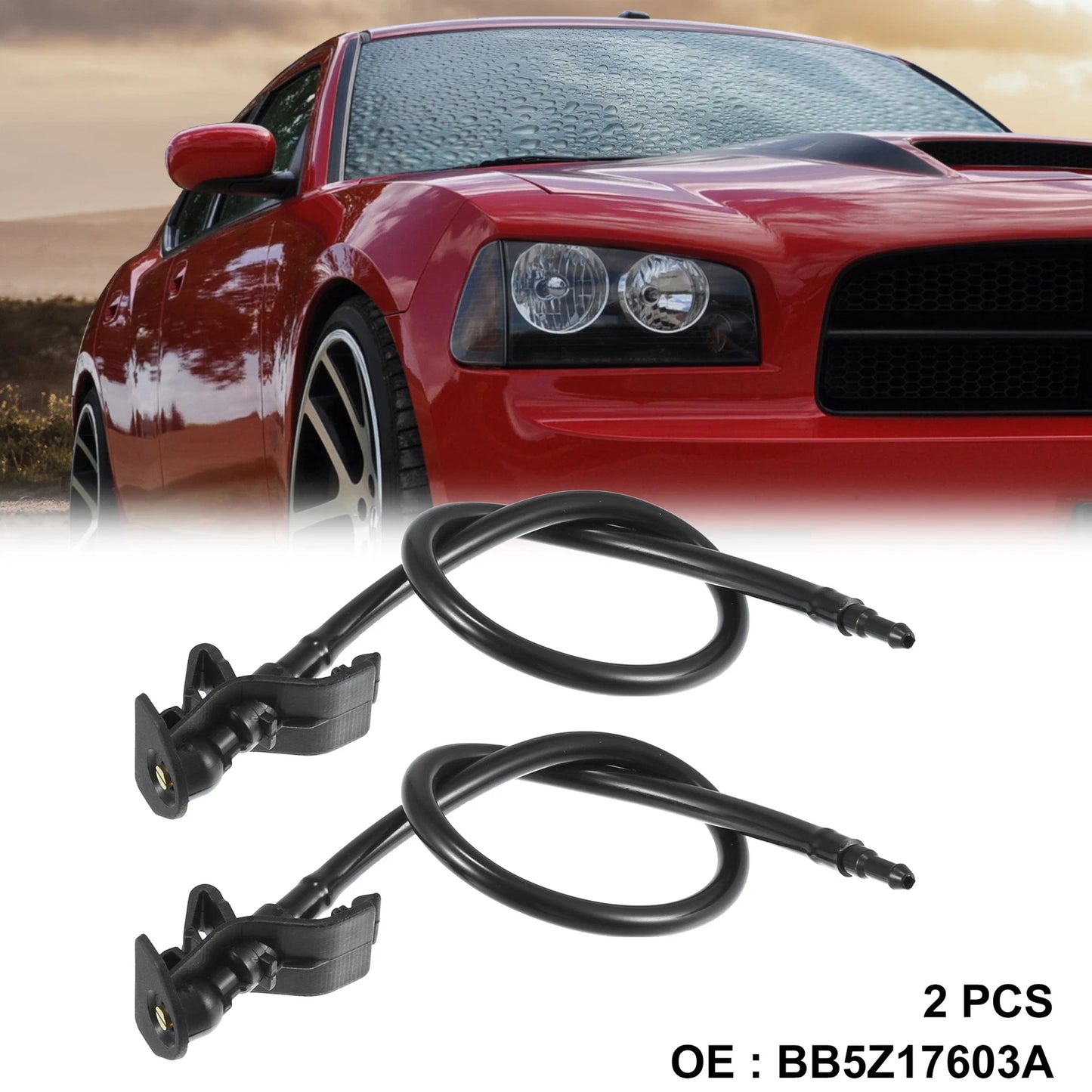 1 Pair Front Windshield Washer Nozzles for Ford Explorer (2011–2015) No.BB5Z17603A
