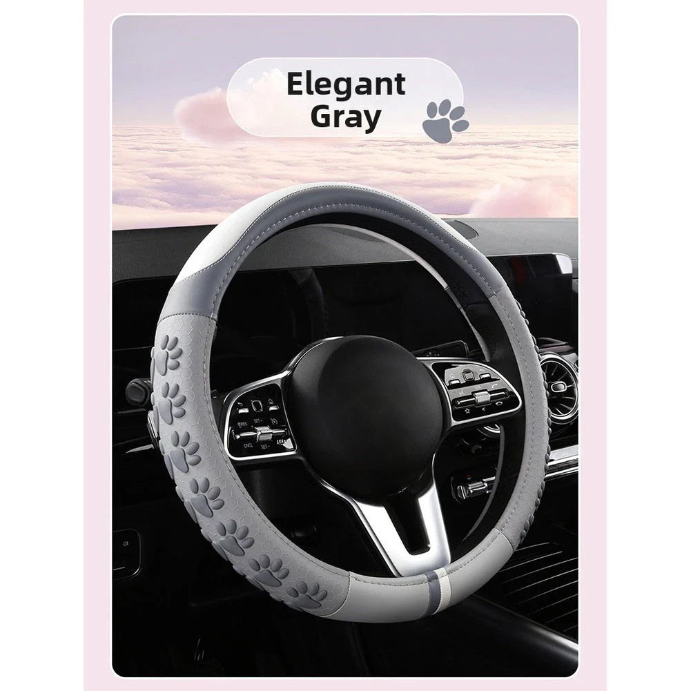 Cat Paw Silicone Steering Wheel Cover 36–38cm