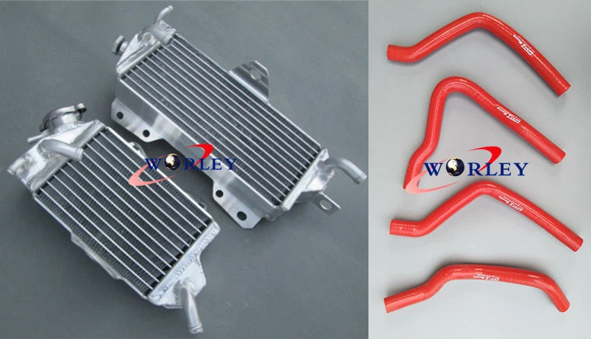 Aluminum Radiator with Green Hose for Kawasaki KX125 (1990–1991)
