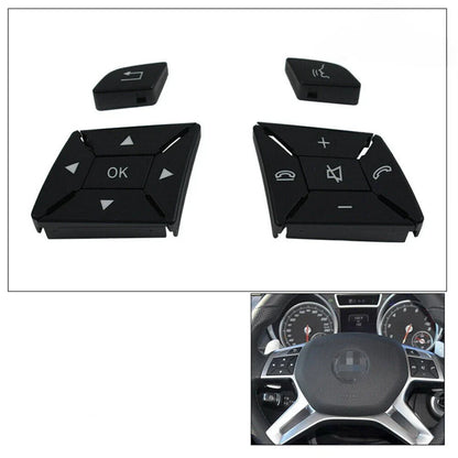 Steering Wheel Control Switch Button Cover Kit for Benz GL (2013–2015)