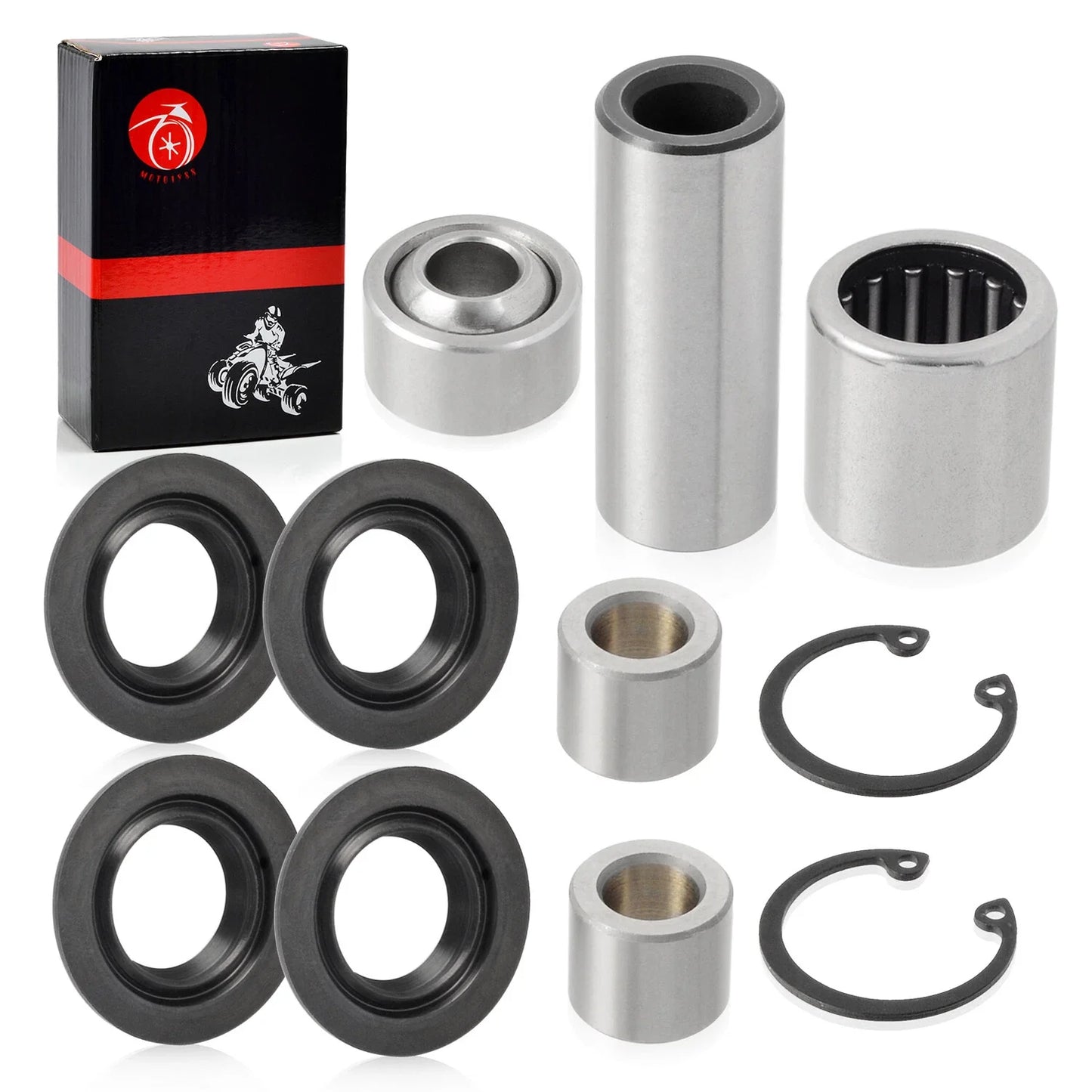 4x Front A Arm Bearing Bushing Upper & Lower for Kawasaki KFX700 (2004–2011)