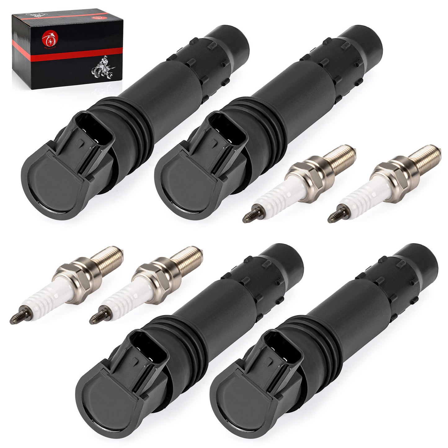 Set of 4 Ignition Coils & Iridium Spark Plugs for Suzuki GSX-R600 (2006–2020)