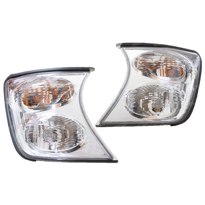 Set of 2 Glass Headlights & Indicators for Nissan Patrol GU (2001–2004)