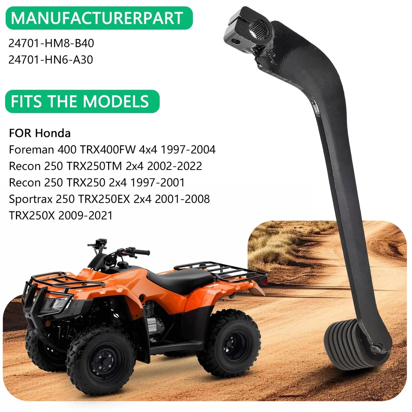 Shifter shift lever pedal arm for Honda TRX 250 Recon (1997–2001)
