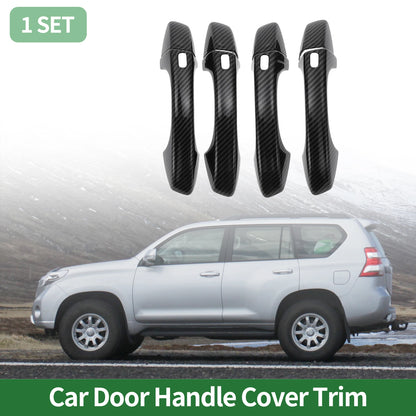 4 Door Handle Cover Trim for VW Golf (2013–2020) Carbon Fiber Black