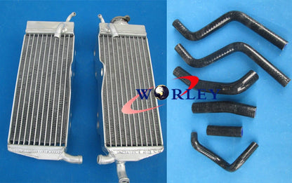Aluminum Radiator with Red Hoses for Honda CR250R (1988–1989)