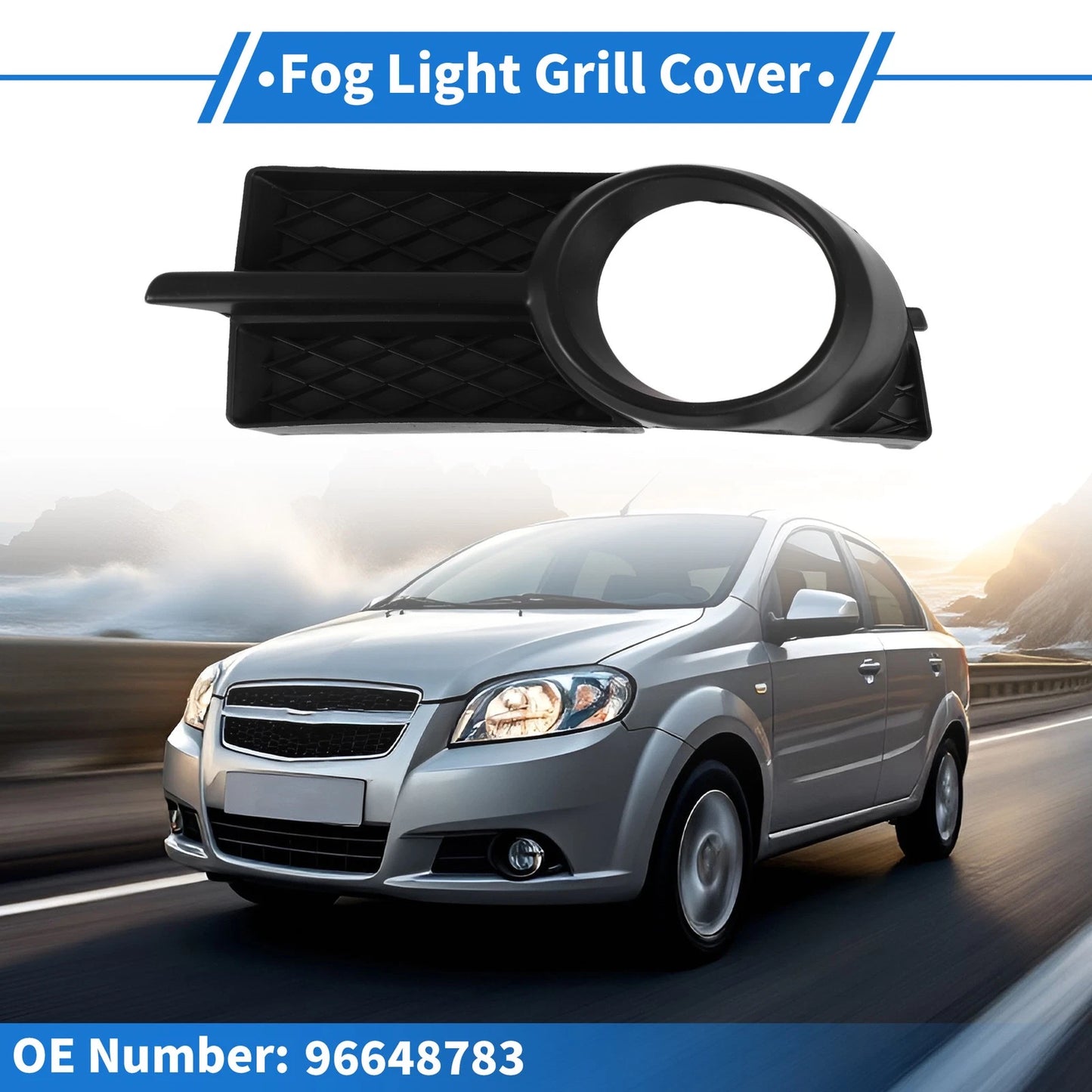 1 Pcs Fog Light Grill for Chevrolet Aveo (2007–2011) No. 96648783