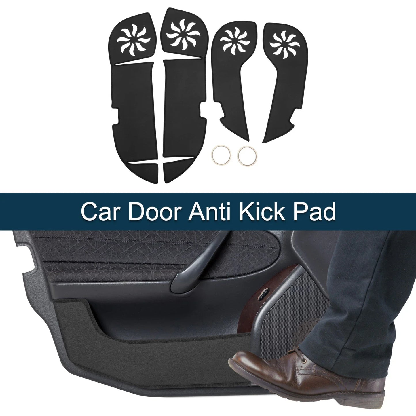 Car Door Anti Kick Pad Sticker Protector for Lexus RX200 (2016) - Black Set