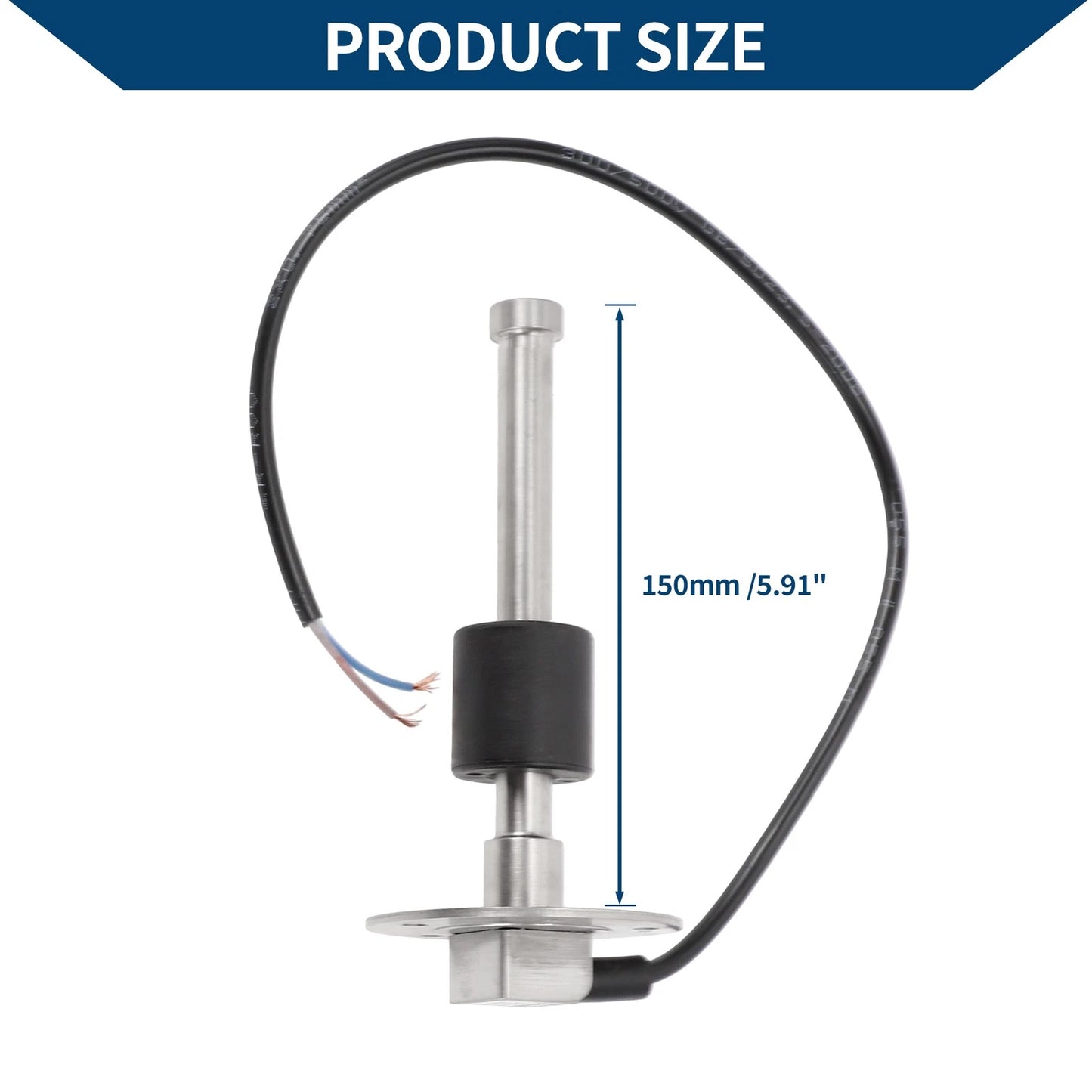 Fuel Sending Unit and Gauge Kit 0-190 Ohm 150mm for Boat Car