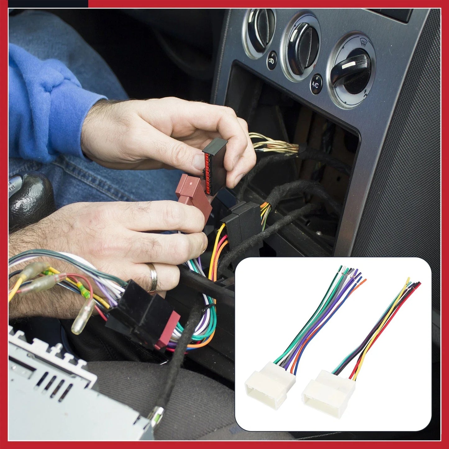 Stereo CD Player Wiring Harness Set for Hyundai Elantra (2001-2006)