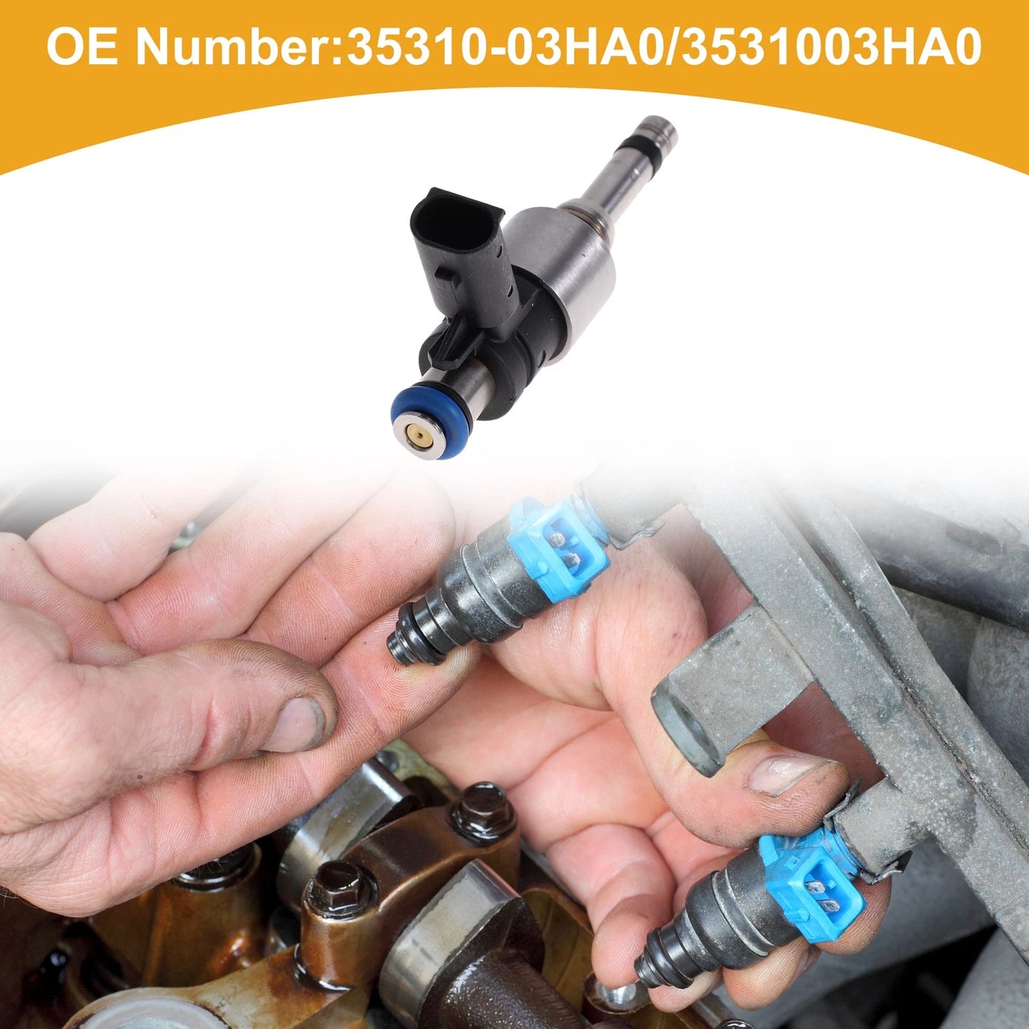 1 Pcs Fuel Injector No.35310-03HA0 for Hyundai Elantra Hybrid (2021–2025)