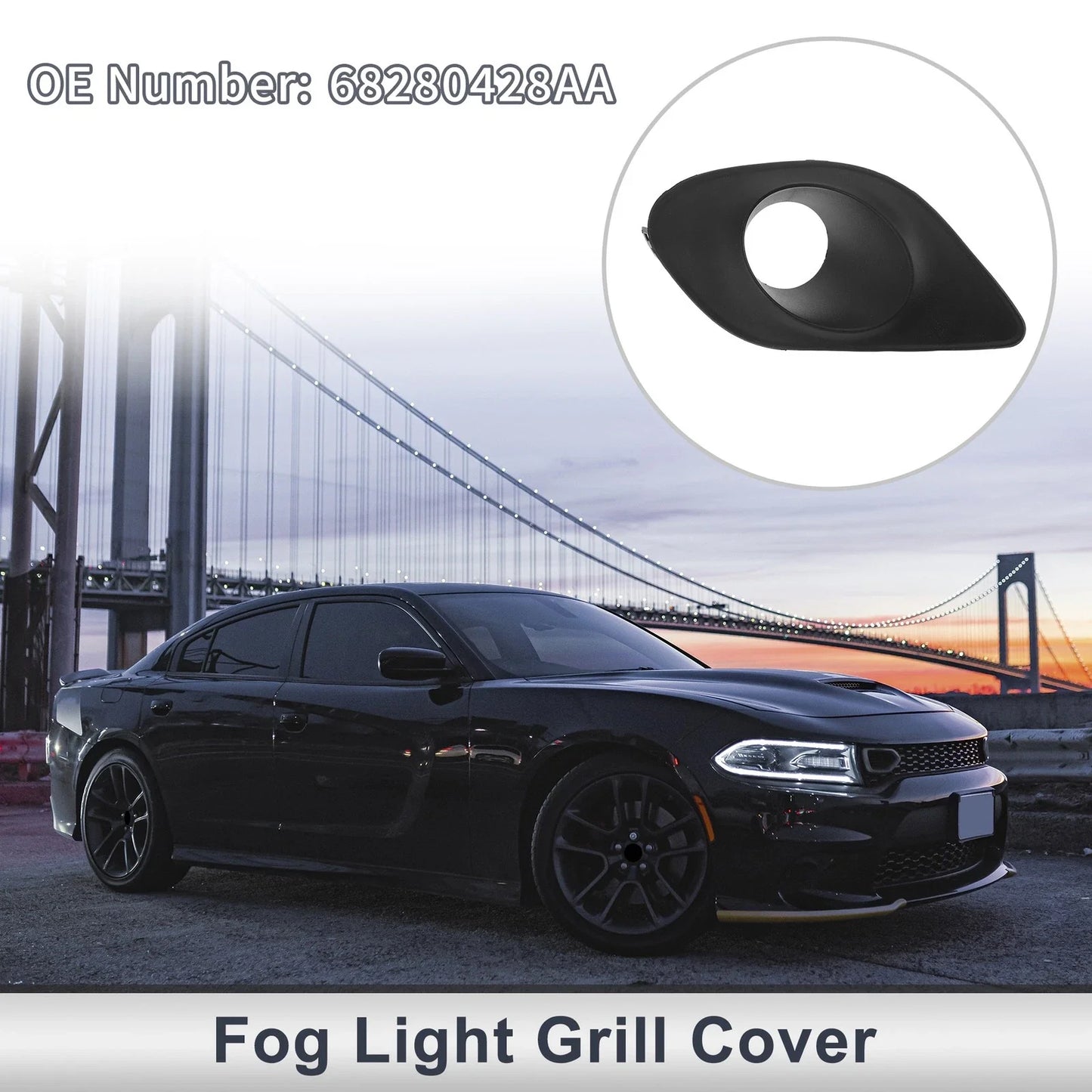 Fog Light Grill for Dodge Charger 2015-2020 (1 x)
