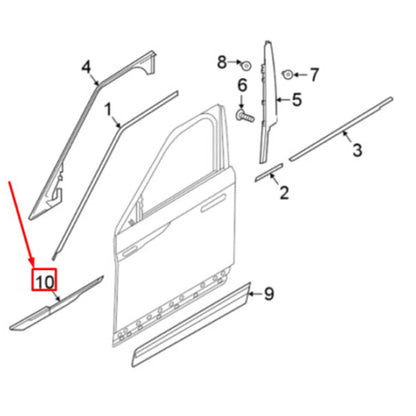 Left Side Vent Trim for Land Rover Range Rover Velar (2018-2021)