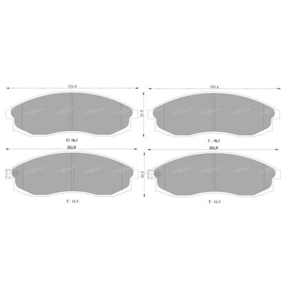Set of 4 Front Disc Brake Pads for Nissan Maxima (1995–1999)
