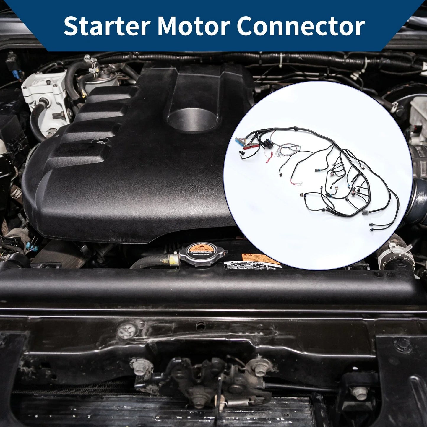 Starter Motor Connector for Chevrolet Corvette (1997-2006) Black