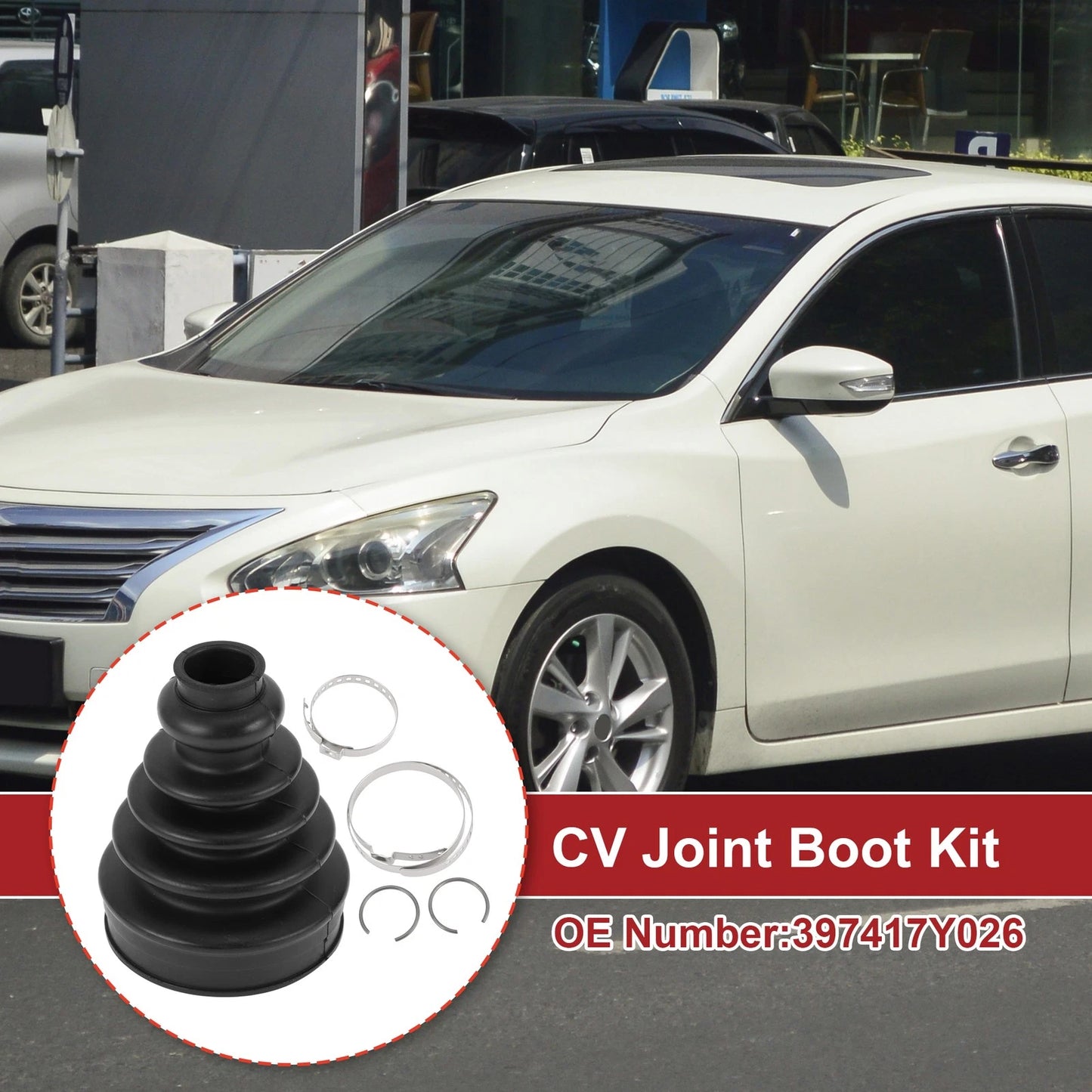Inner CV Joint Boot Kit with Clamps for Nissan Altima (2002–2006) - 397417Y026