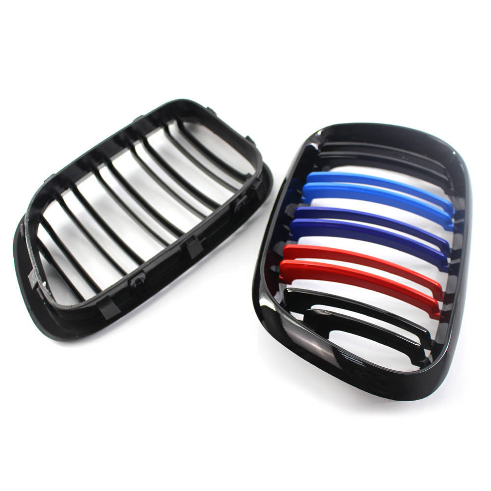 Gloss Black Dual Slat Kidney Grille for BMW X5 (2000–2003)