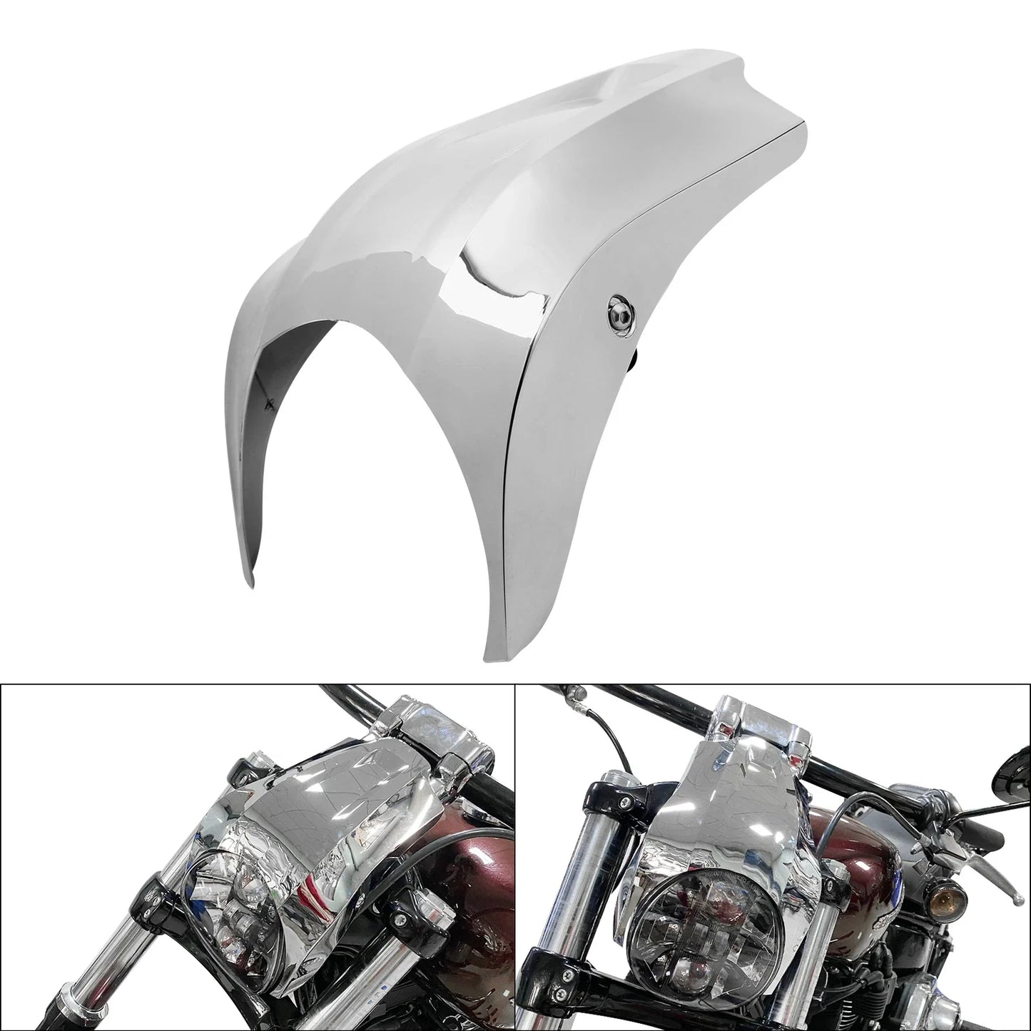 5.75" Chrome Headlight Fairing Cover for Harley Softail Breakout (2018-2024)