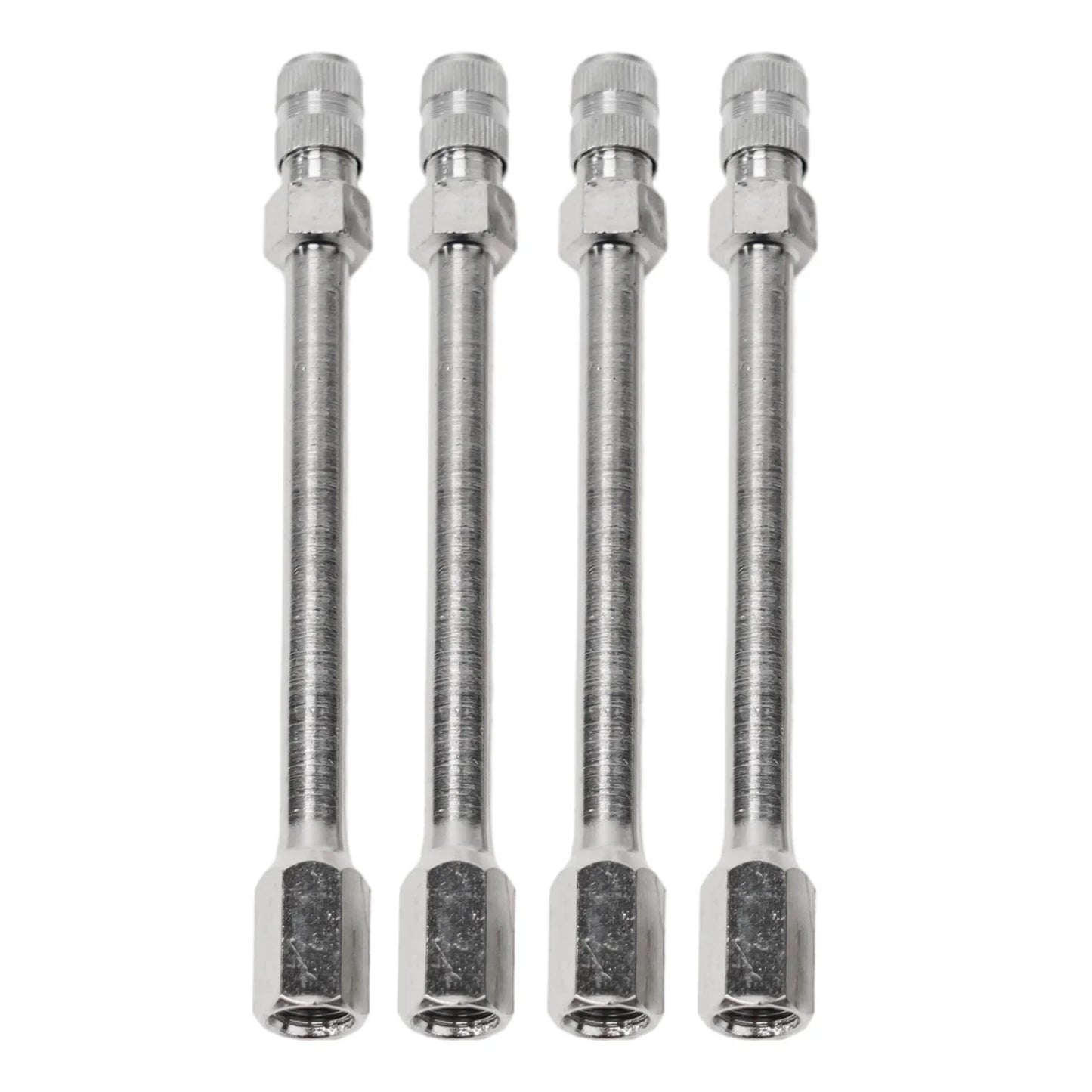 4pcs Tyre Wheel Valve Extension Extender Cap Metal Stem for Auto Car Truck