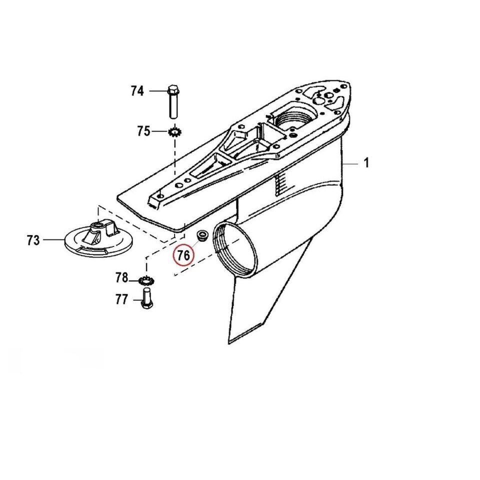 Flanged Nylock Nut for Mercruiser Alpha I Gen II (1991–2000)