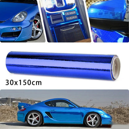 Mirror Vinyl Wrap Film Roll / 150x30cm / for Dark Blue Car