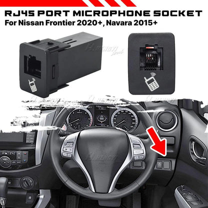 1x 8-Pin Pass-Through Microphone Socket for Nissan Altima/Sentra (2015–2018)