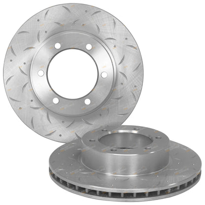 Front Brake Disc Rotor Set for Hilux Surf VZN130R (1991–1995) Slotted Drilled
