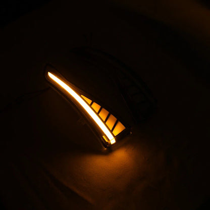 Black LED Mirror Dynamic Sequential Turn Signal Light DRL for Infiniti Q50 Q60